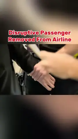 Disruptive Passenger Removed From Airline. #uk #borderpatrol #fyp #airport #viralvideos #immigration #UK #CapCut #london #birmingham #manchesterunited #leeds #hotel 