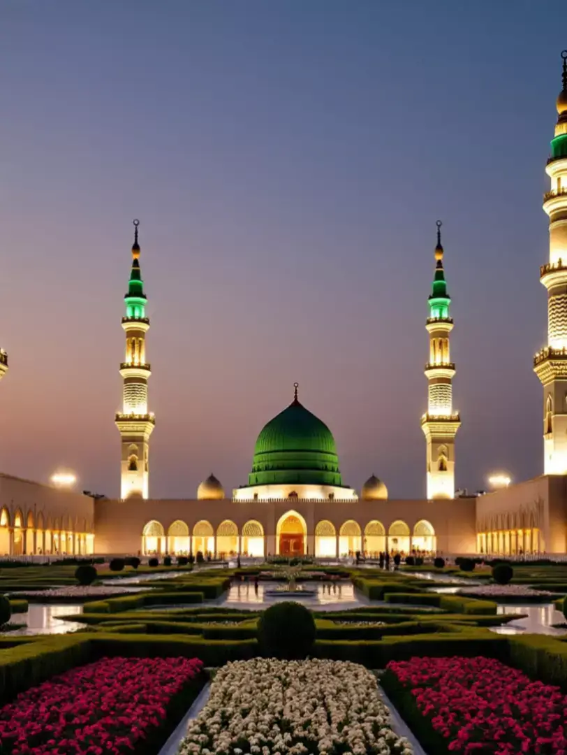 MashAllah ✔✔ Madinah, the City of the Prophet, shines bright A beacon of faith, where Islam's history takes flight The Masjid an-Nabawi, a mosque of grandeur and might. Where the Prophet Muhammad's tomb is a sacred sight The city's streets are lined with date palms, green and tall A tranquil oasis, where faith and peace enthrall Madinah's rich history and heritage are palpable and real A place where Muslims from all over the world come to feel The city's warm hospitality and welcoming smile Make it a place of pilgrimage, worth traveling a long #viralvideo #makkahmadinah #unfreezemyacount #islamicvideo #Madina