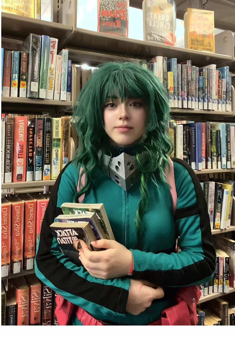 cosplaying fem deku at my library... help #cosplay #myheroacademia #mha #deku #izukumidoriya 
