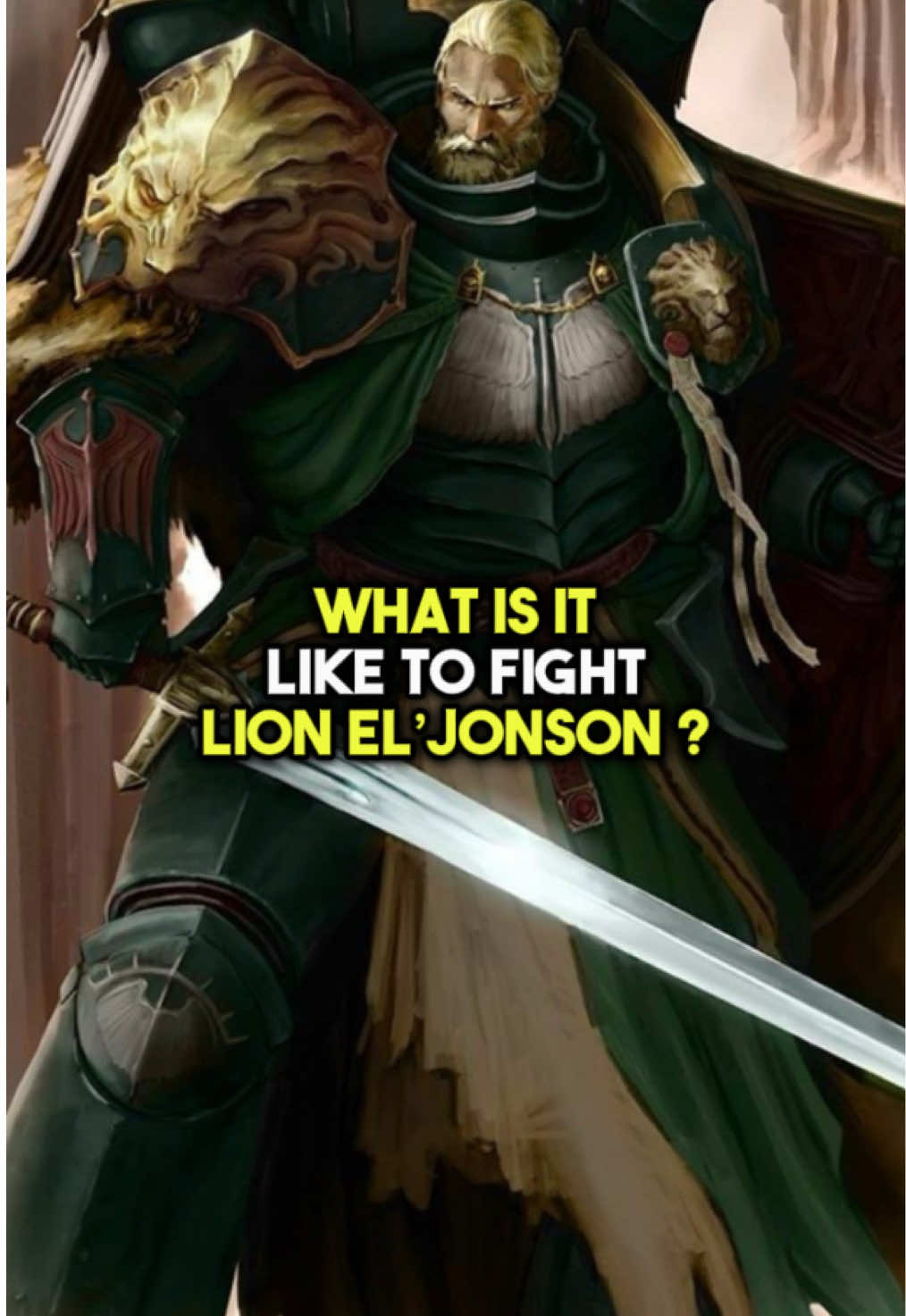 🛡️What does it feel like to fight a Primarch? ⚔️ The Lion 🦁 fights with precision, shadow, and the forest itself… Even Leman Russ, the Wolf King🐺, could not truly break him Song by @thedarktower40k ( Battle brothers ) #Warhammer40k #LionElJonson #DarkAngels #LemanRuss #Primarch