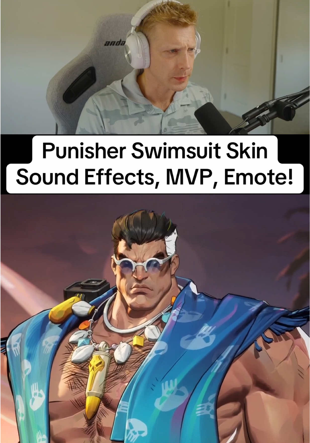 Punisher Swimsuit Skin Sound Effects, MVP, and Emote! #MarvelRivals #Jeffsummerparty #HeartoftheDragon 