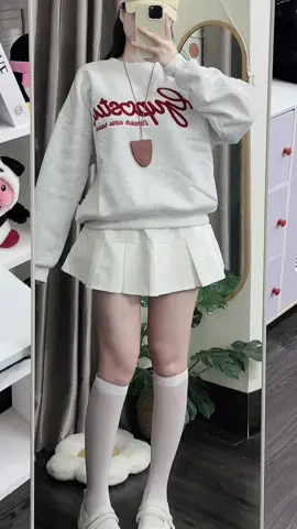 Áo Sweater Thêu Len Gupo Tay Bồng Xinhxinh #xh 