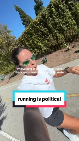 running is political bc we need clean air to run 💨  Tailpipe pollution is making people sick, causing asthma, cancer, and lung disease. It's also the single biggest source of climate pollution in our country! It’s up to states to cut deadly pollution and protect our air, so use the link (you know where it is) to demand your governor to defend our right to clean air!