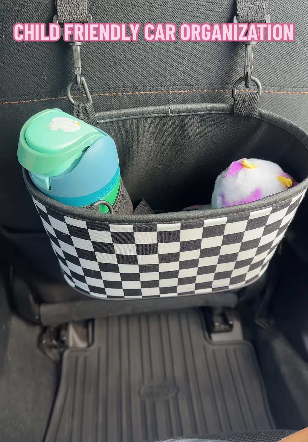 I have tried so many different bins, bags, and straps to try and find the perfect solution for my sons toys and snacks in my car and this is by far the best one yet!  Not only is it practical, but also super cute! The two straps that can detach from around the head rest and function as a bag when we get where we are going is just *chefs kiss*  Go grab yours and let me know what print you went with! I was stuck between this one and the flowers, but I’m checkered print obsessed right now so this one ultimately came home to me 😂