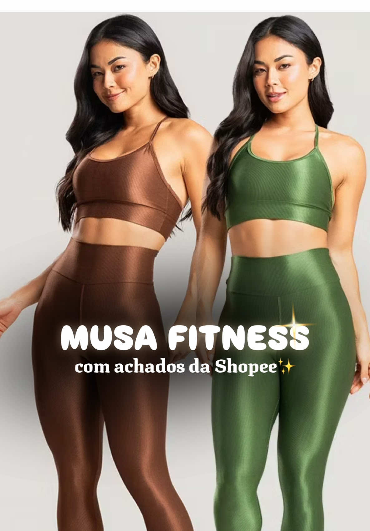 Conjunto fitness premium canelado com brilho: estilo e performance no treino 😍🫰🏻#acheinashopee #compreinashopee #conjuntofitness #modafitness #lookfeminino 