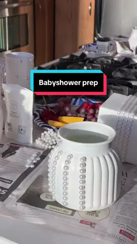 Baby shower prep  @Cassidy Nelson | Las Vegas #DIY #babyshower #littlepearlisontheway #babyshowerdecor 