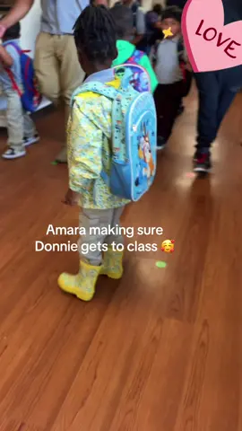 Big little sister. Yes, Adonis is the oldest. #montessori 