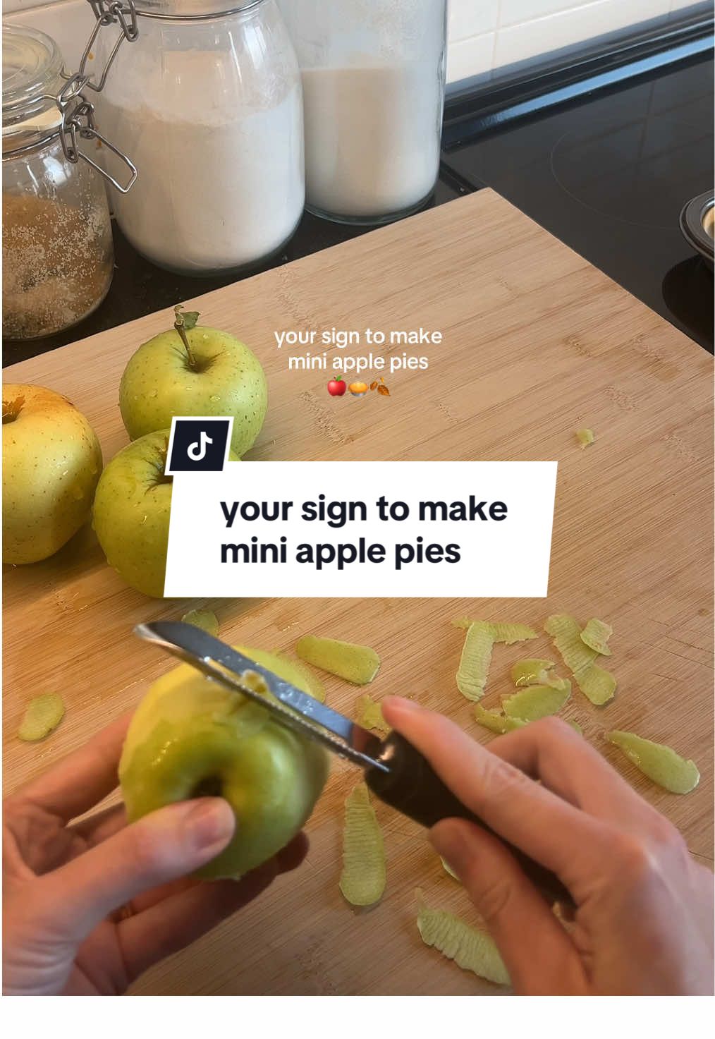 your sign to make mini apple pies this fall 🍎🥧🍂 used a pre-made pie crust & then made filling with 4 apples, 1/4 cup white sugar, 1/4 cup brown sugar, 1 tsp cinnamon, & 2 tbsp flour!  #fallbaking #fallrecipes #baking #BakeWithMe #EasyRecipes @ALDI USA 