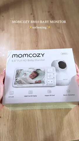 Unboxing the Momcozy BM03 baby monitor today 💙  As a new mom, this is already giving me so much peace of mind! 💆🏼‍♀️ If you’re building your baby registry, this one is a must-have!❤️ #momcozybabymonitor #babymonitor #babyregistry #newbabyessentis #babymusthaves 
