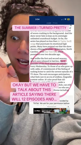 Lauren please tell me that you know something and we are getting 12 episodes!? Like this has to be happenings, right? #tsitp #thesummeriturnedpretty 