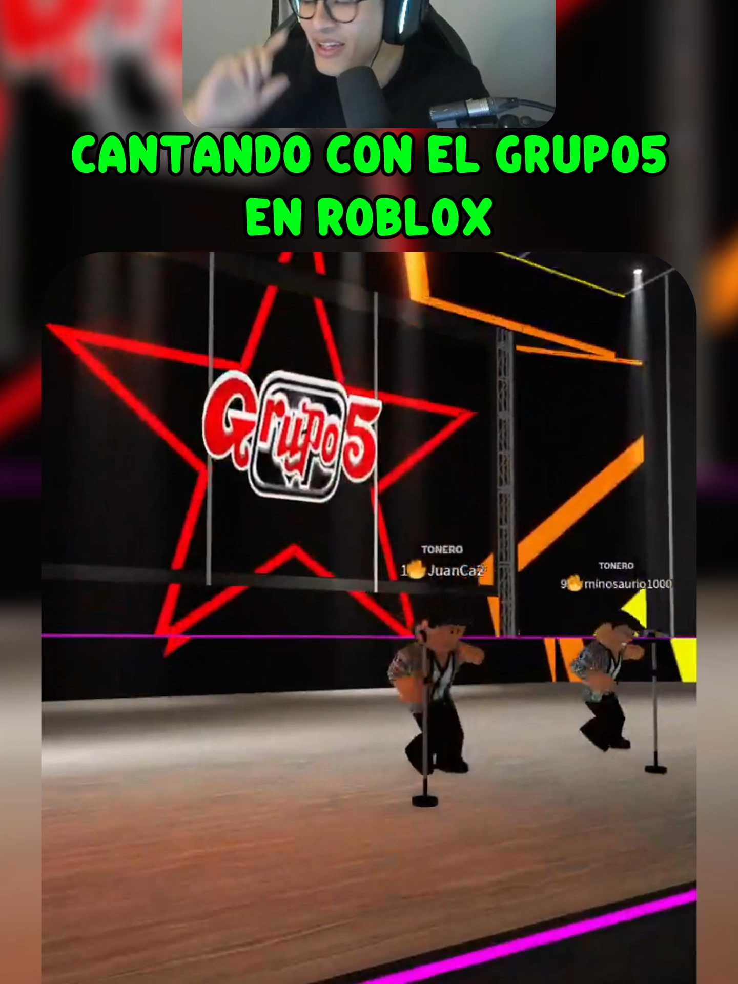 Cantando con el GRUPO 5  en Roblox @elgrupo5oficial @Tono Peruano #Cumbia #cumbiaperuana #roblox