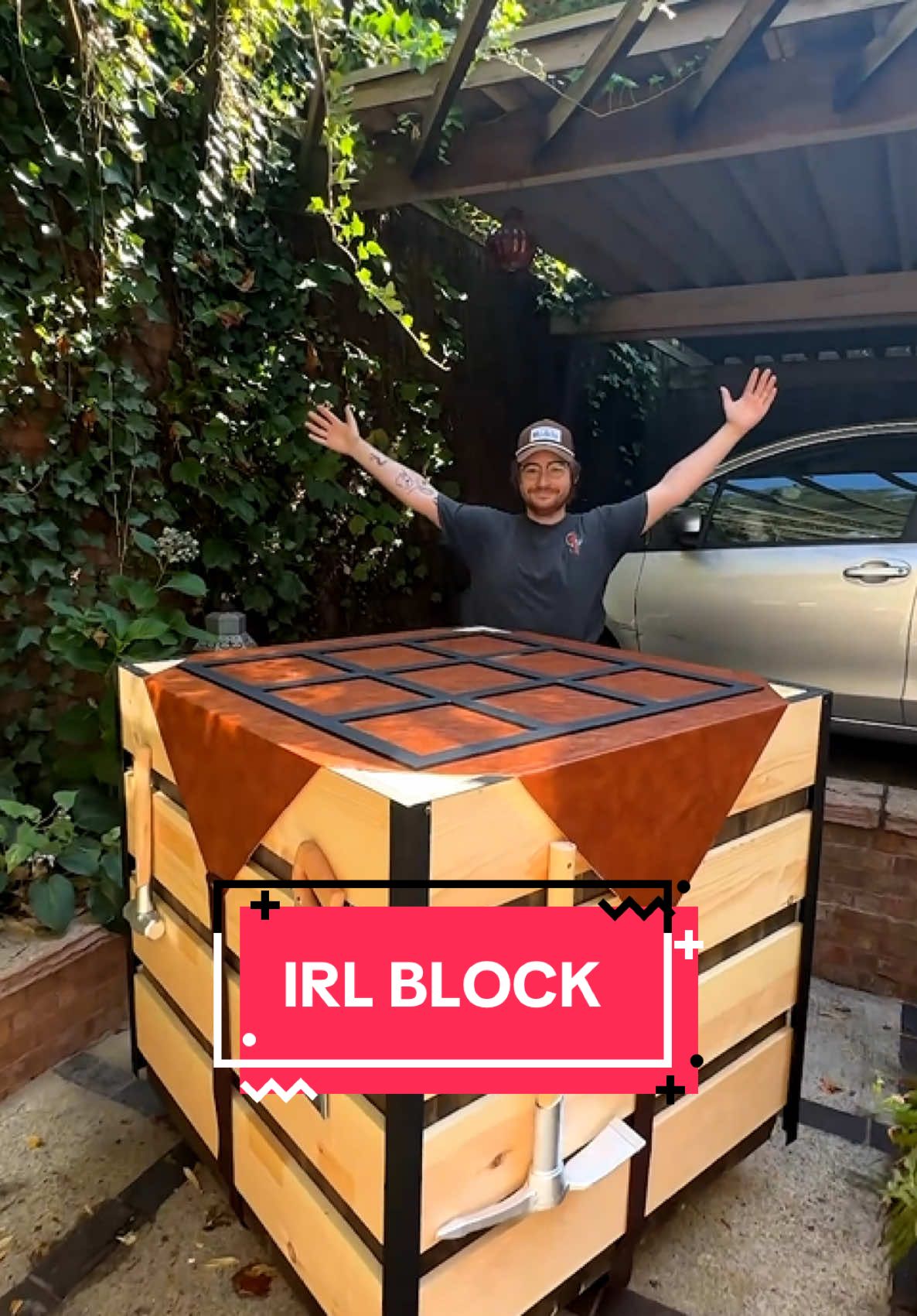 I built a Minecraft Crafting table in real life! I was honestly just curious how big it would be. Pretty massive icl, 10k likes I’ll make something else #minecraftmemes #minecraftbuilding 