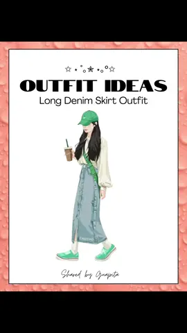 Long Denim Skirt Outfit Ideas #longdenimskirt #longskirt #longdenimskirtoutfit #outfitideas #outfitinspo 