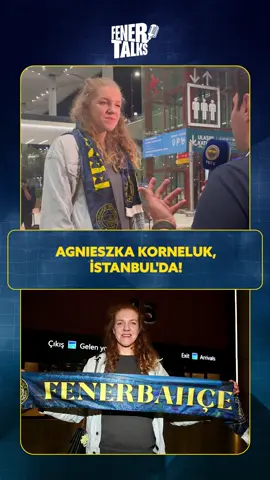 🟡🔵 Fenerbahçe Medicana’nın yeni transferi Agnieszka Korneluk yeni takımına katılmak için İstanbul’a geldi. ✅ 🎙️ Agnieszka Korneluk: “Gerçekten çok heyecanlıyım ve bir an önce başlamayı sabırsızlıkla bekliyorum. Antrenmanlara çıkmak, herkesle tanışmak ve burada İstanbul’da her şeyi görmek için çok hevesliyim. Tabii ki maçlarımızı oynadığımız salonu biliyorum ama geri kalan her şey benim için yeni.”