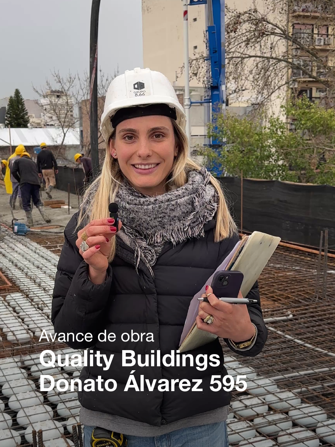 Avance de obra | Quality Buildings Donato Álvarez 595 Iniciamos el hormigonado del primer piso, dando comienzo a una etapa más dinámica, marcada por la construcción de las primeras plantas tipo. Mercedes Sendón, arquitecta y jefa de obra en Grupo 8.66, explica la implementación del sistema PRENOVA en las losas alivianadas. #desarrolloinmobiliario #grupo866 #construcción #departamentospremium