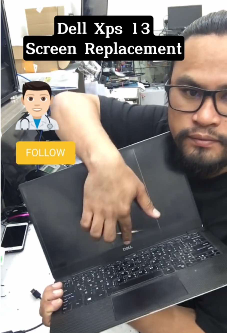 Dell xps 13 broken screen Screen replacement #dell #laptop #repair #service #computer dell screen repair