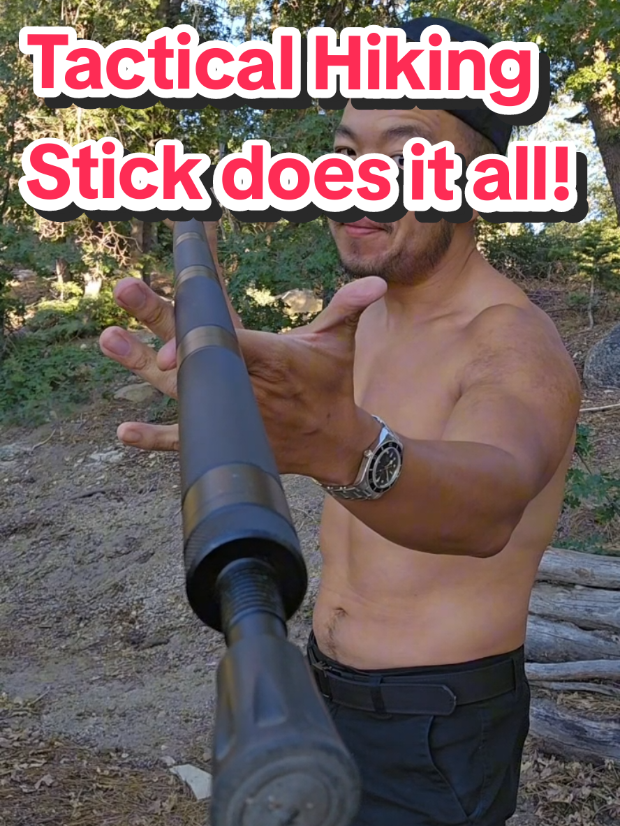 This Tactical Hiking Stick from @Rhino USA lets you Stay Ready without Getting Ready for all Outdoor situations! #Outdoors #fishing #tactical #Hiking #tiktokshopcreatorpicks 