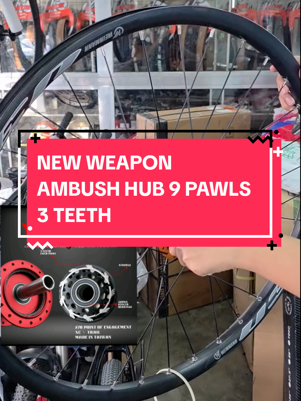 Weapon Ambush Hubs 9 Pawls 3 Teeth Each 💯 SOUND CHECK 👍   ✅️ 270 Points of Engagement 🔥 ✅️ Made in Taiwan ✅️ Japan Sealed Bearings ✅️ Thru Axle and QR Ready #weaponhub  #fyppppppppppppppppppppppp #viral  #weaponambush  #weapon9pawls3teeth   