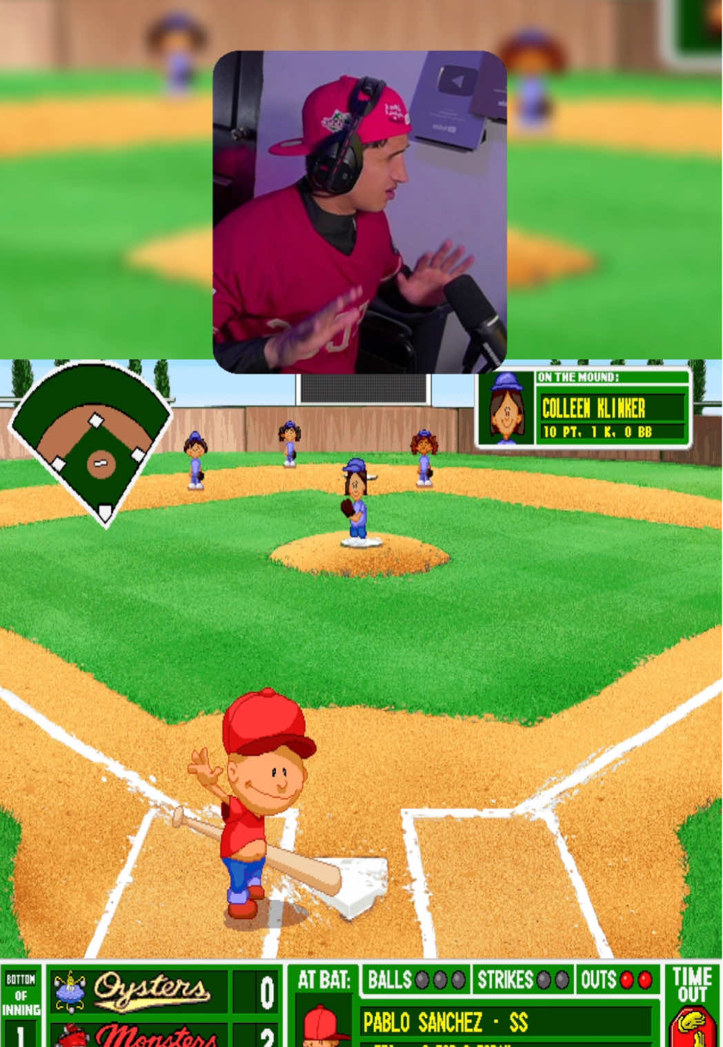 Pablito haciéndolo de nuevo ⚾️.   #MLB #backyardbaseball #beisbol #baseball 