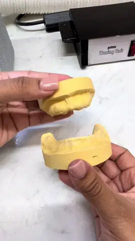 step by step in making a bite block!✨ bite blocks/wax rims are essential in getting your patients bite, their vertical dimension, and it also aids in knowing where to place the teeth for their dentures!☺️ #dentures #dentaltok #labtechnician #dentist #dental 