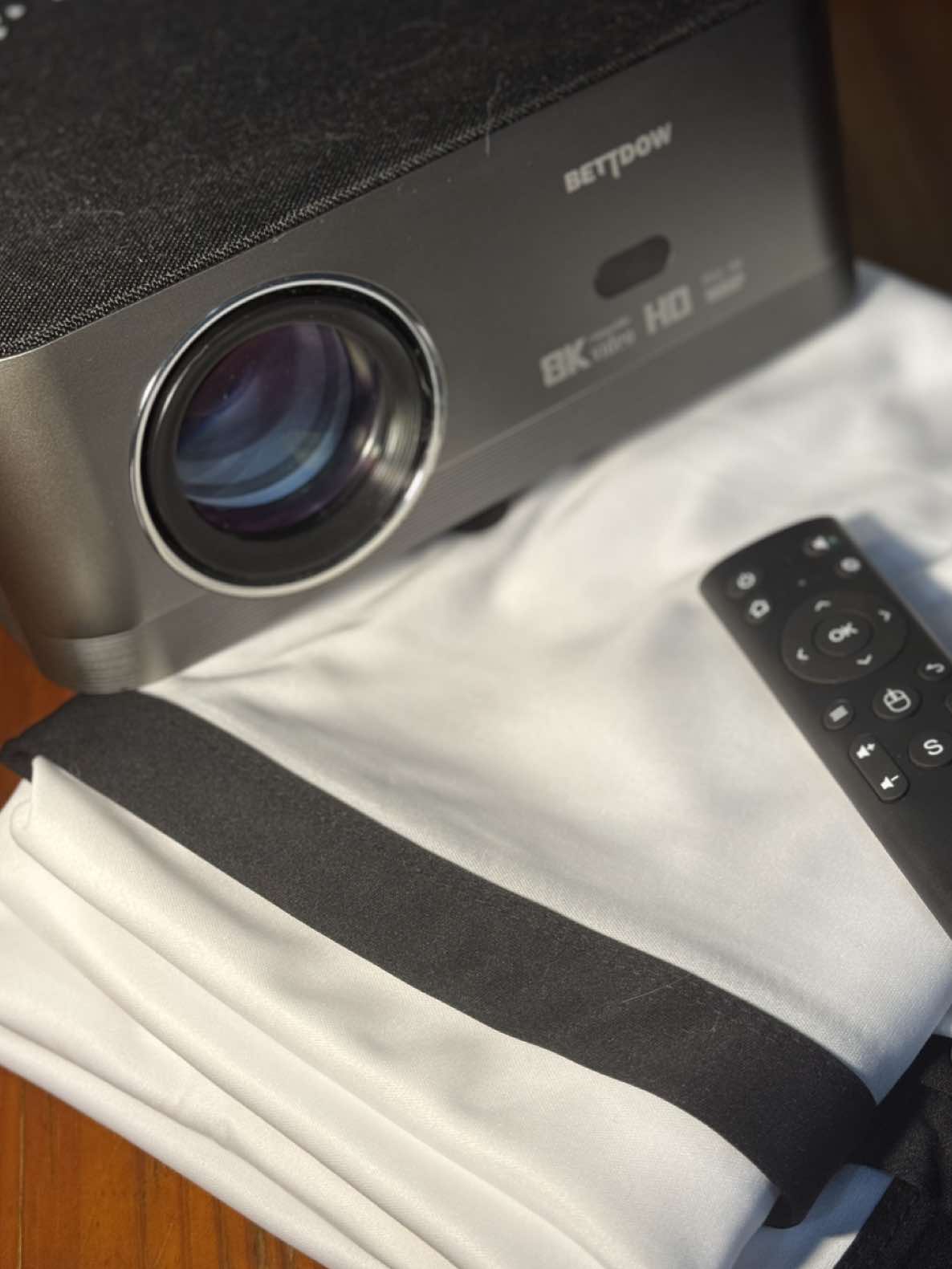 Nova tela de projeção branca de 100 polegadas! #projetor #teladeprojecao 