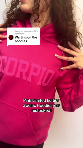 Replying to @sassydee617 IT’S OFFICALLY HOODIE SEASON! Pink Zodiac Hoodies have offically restocked! #zodiachoodies #tiktokshopblackfriday 