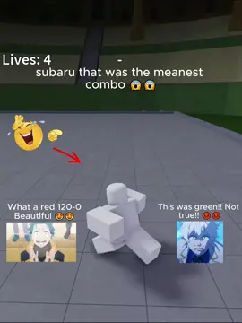 Was this combo red? 🤔 ⭕ #rezero #subaru #aba #animebattlearena #roblox 