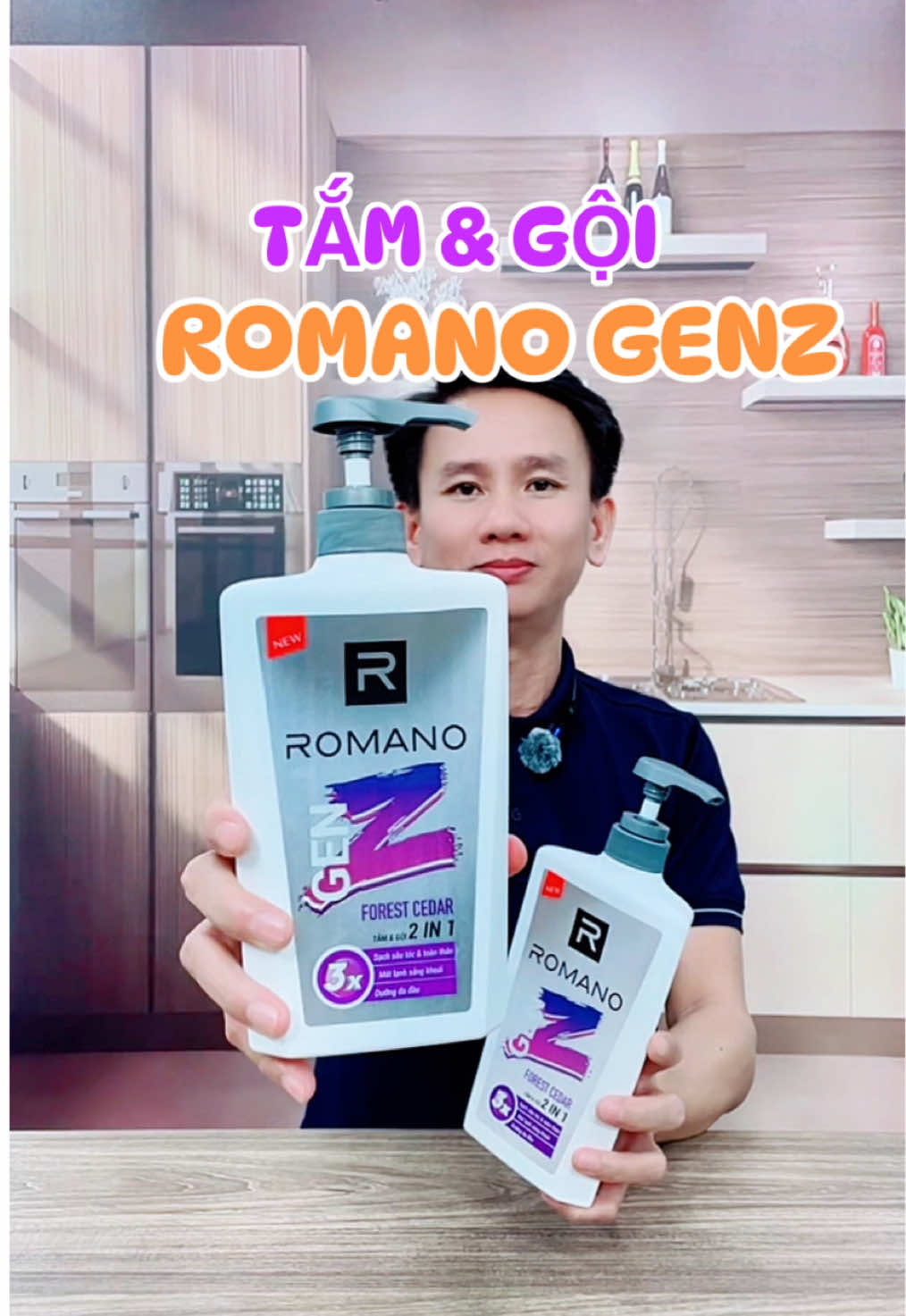 Dầu tắm gội 2 trong 1 dưỡng da body dành cho Nam Romano GenZ với 2 mùi hương thương hiệu nhà romano, Sea Breeze và Forest Cedar để mọi người lựa chọn, mua chai lớn 610g được tặng kèm chai nhỏ 150g với mùi hương ngẫu nhiên #taphoahaingo #tiktokvideo #tiktokshop  #fypage #romano 