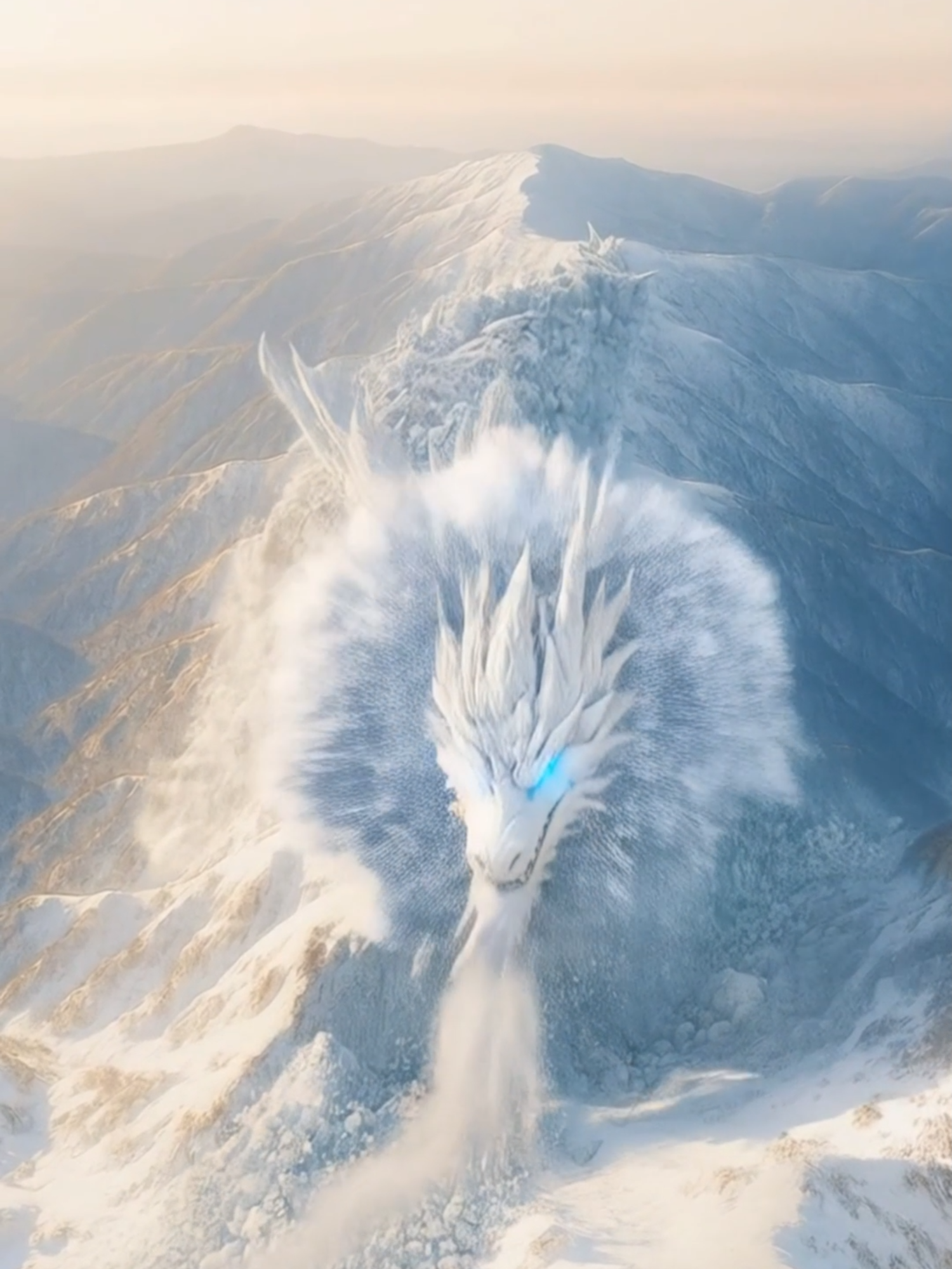 태백산맥에서 잠자던 용이 깨어났다! #용 #백룡 #전설 #틱톡