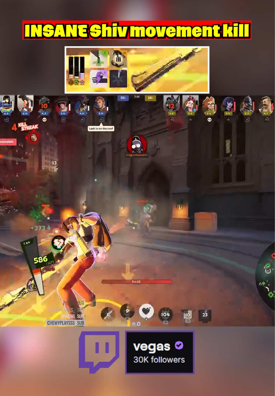 INSANE Shiv movement #Deadlock #VegasDL #Bebop #Gaming #Gamer