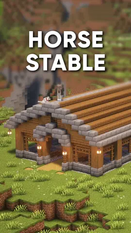 Minecraft Tutorial: Horse Stable 🐎 #Minecraft #minecrafttutorial #minecrafthowtobuild #minecraftbuilding 