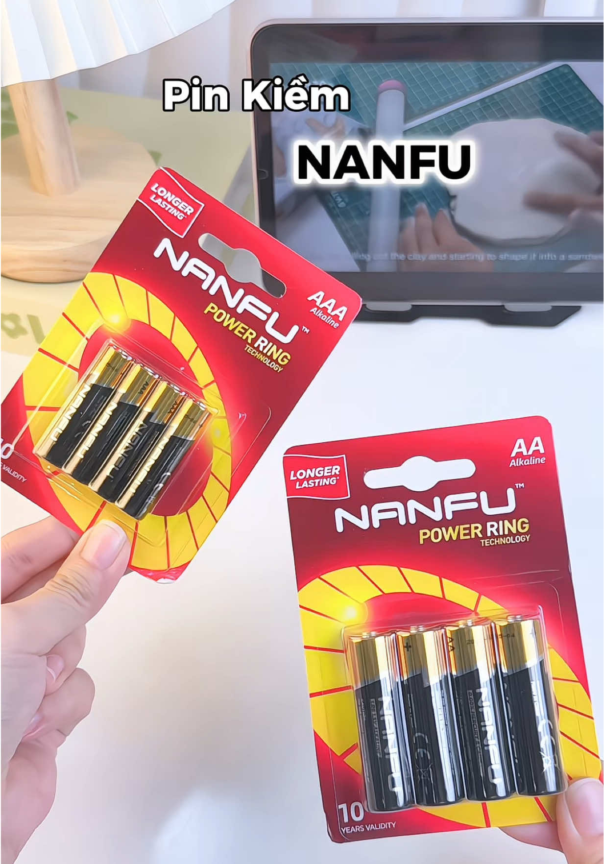 Pin kiềm Nanfu siê.u trâu , rất lâu hết pin, ko rỉ nước , tuổi thọ tới 10 năm , xài rất ok đỡ phải thay đi thay lại hoài.  #nanfu #pinnanfu #pinkiem #pinkiemnanfu 
