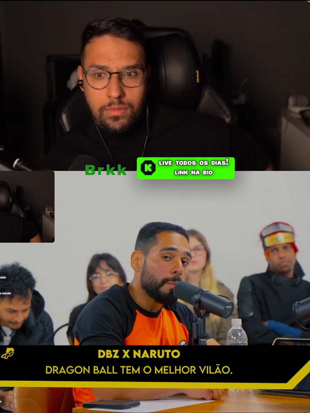 brkk reagindo a 1 FÃ DE DRAGON BALL X 20 FÃS DE NARUTO #brkk #dragonball #naruto #goku