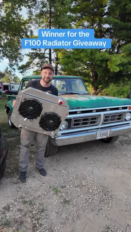 We have a winner for the F100 Radiator giveaway!! @Brandon Anderton #f100 #ford #fordtruck #truck #fyp 
