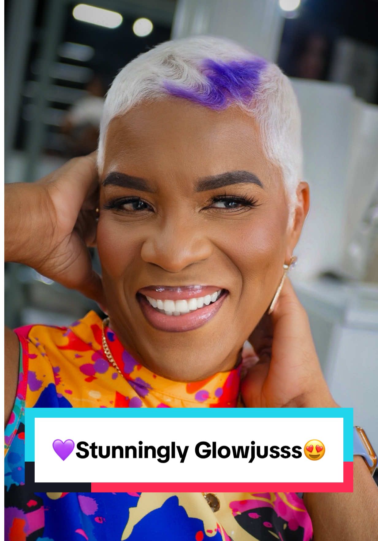 🤍RefineHer🙏🏽~Have a Blessed Night Yall🫶🏼💜 … Can y’all drop some 💜’s in the comments for this platinum baldie & help me Let her know She’s Glowjussssss🥰😍😘 … #refiner #blessed #platinumblonde #fy #fyp 💜🤍😍