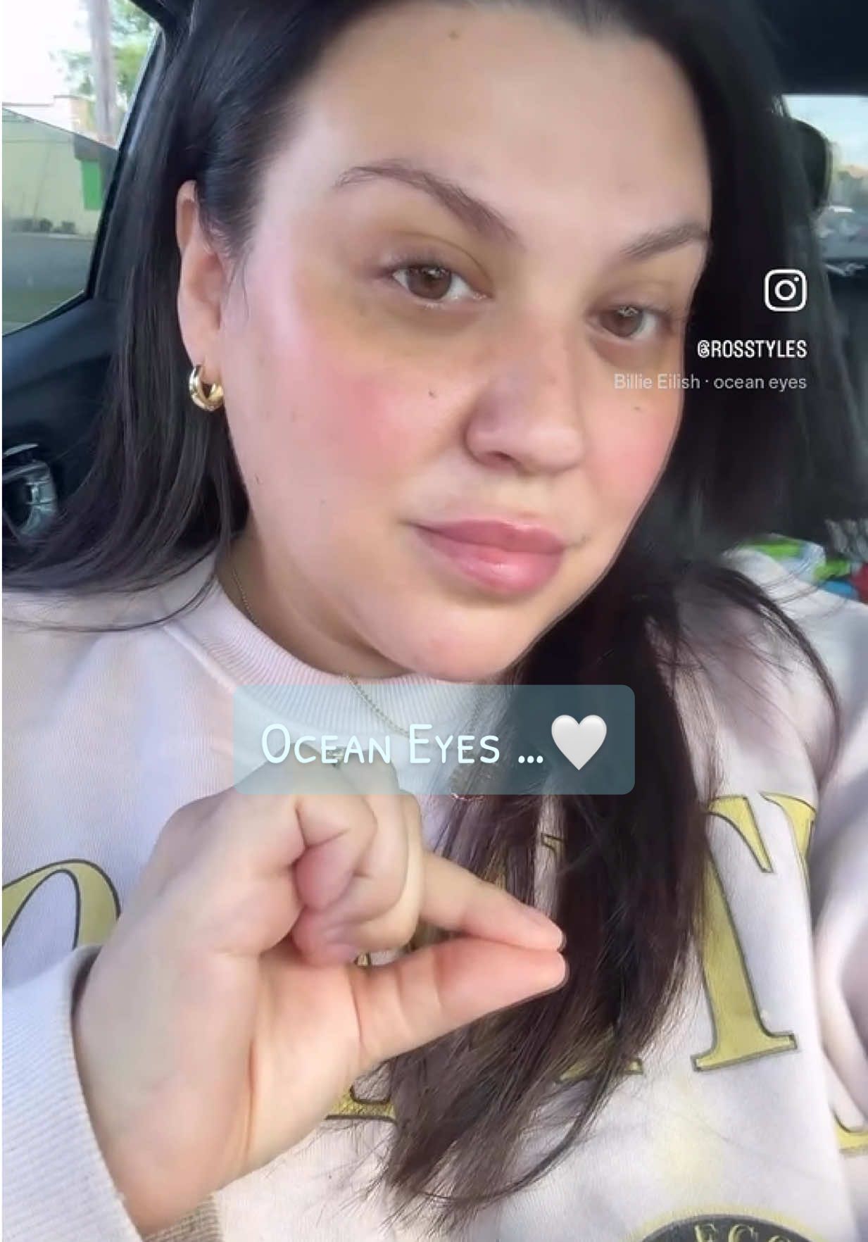 Tried to not be so cringe… lol But When you bored in the car and decide to do the “Ocean Eyes” Trend Makeup Free…👀🌊🩵 Inspired by my girl @aliespice , hers came out so nice !! Def check it out  #oceaneyes #trendingreels #trendingsongs #trends