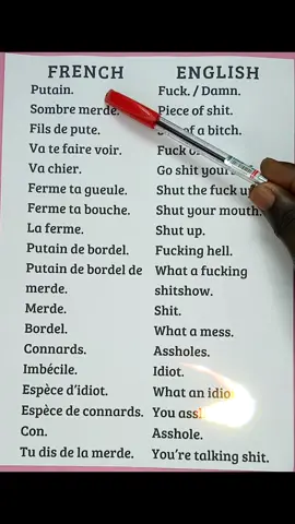 apprendre l'anglais facilement learn English easily  #english #anglais #swear #swearing #apprendreanglais67 