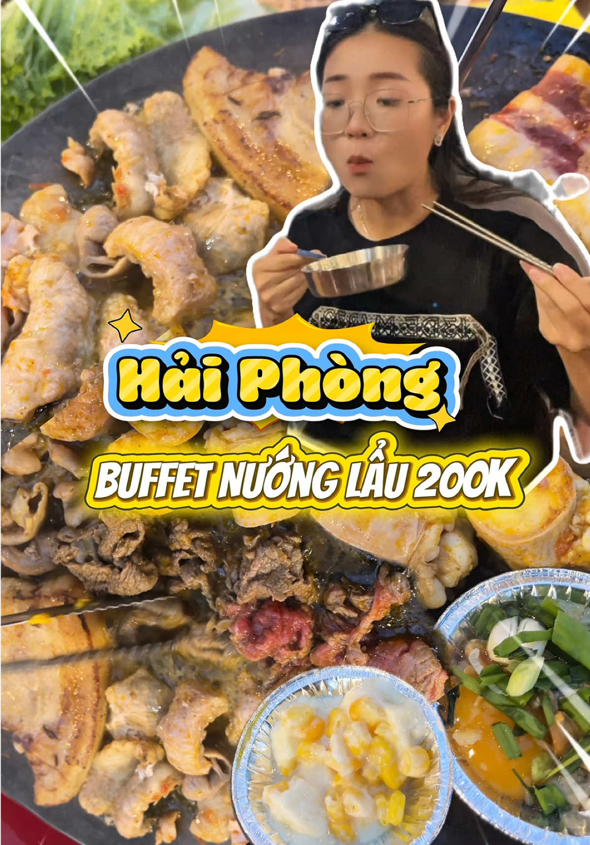 Khoái Khoái BBQ, Quán buffet lẩu nướng Hồ Sen, Hải Phòng sạch sẽ, ngon bổ rẻ nước uống thả ga #emlinhu40 #ancungtiktok #foodtourhaiphong #tali #haiphong 