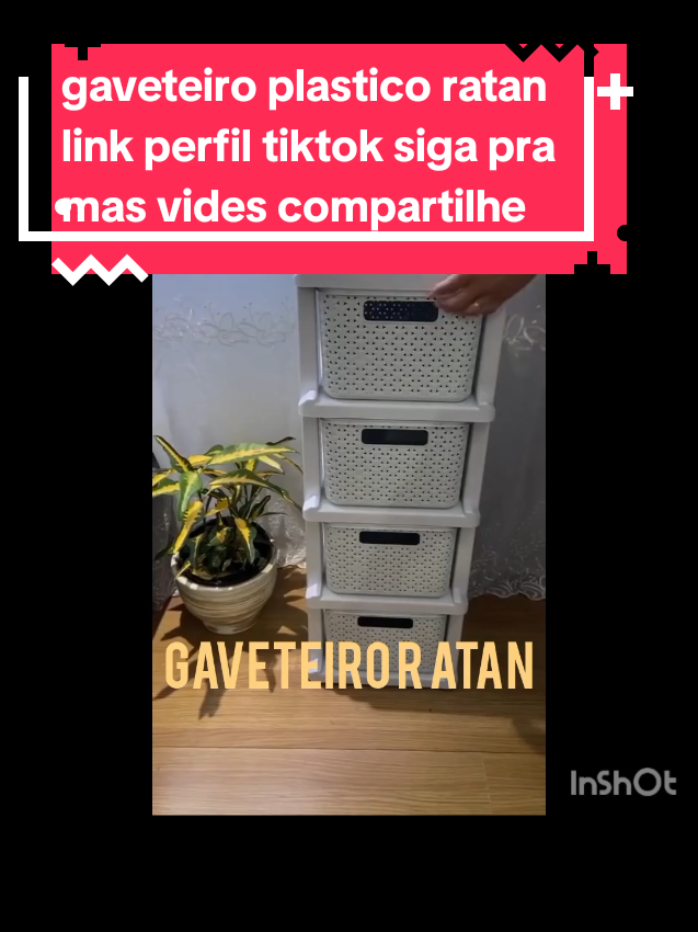 #gaveteiro #plastico ratan #achadinho na #shopee link perfil tiktok siga pra mas videos compartilhe 