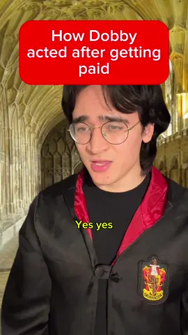 How Dobby acted after getting paid #harrypotter #fyp #funny 