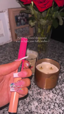 the absolute easiest way to light candles… no more struggling lol. love this lighter! #candle #fallcandles #fypシ #fallscents #trending 