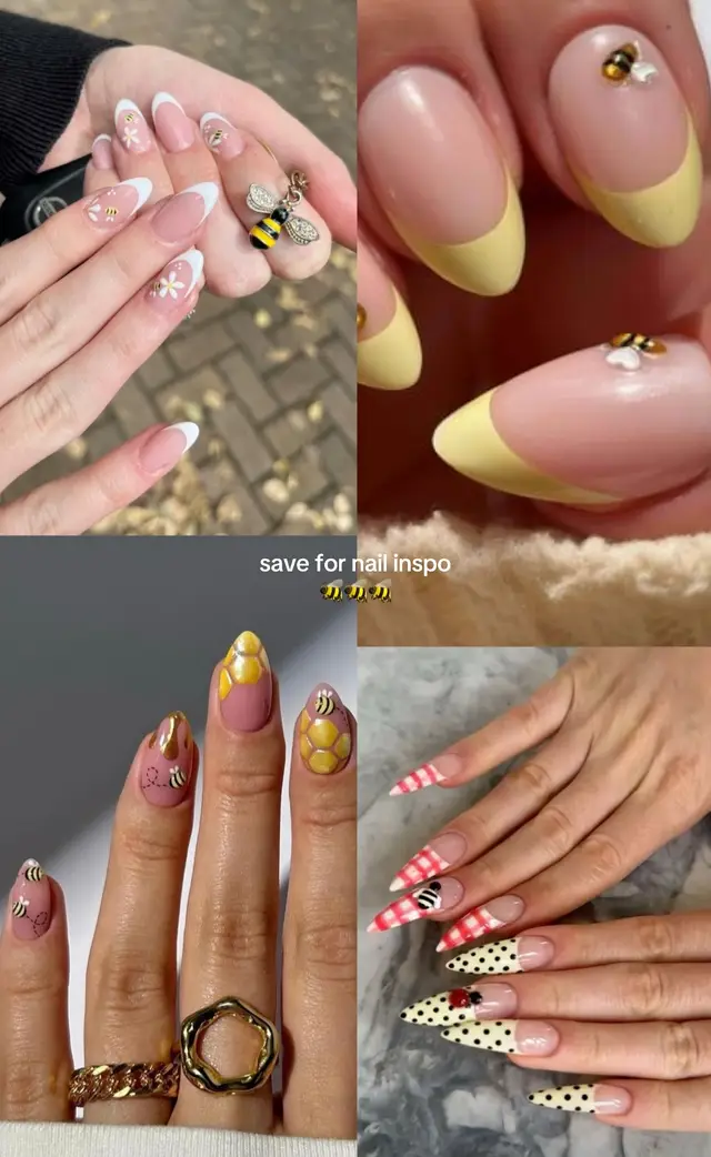 #bee #nailart #nailinspo #nailtok #nailart  bee version 