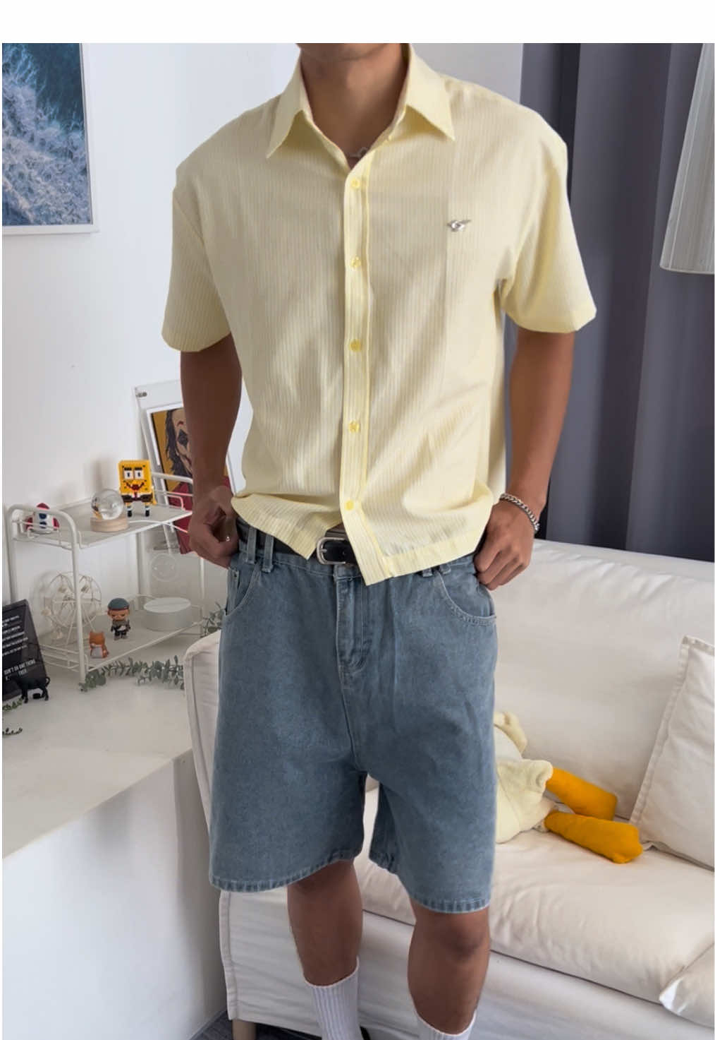 สีอย่างcute ทรงอย่างเท่ โคตรจะแฟ #เสื้อเชิ้ตครอป #เสื้อเชิ้ตแขนสั้น #เสื้อเชิ้ตทรงboxy #karants #แต่งตัวผู้ชาย