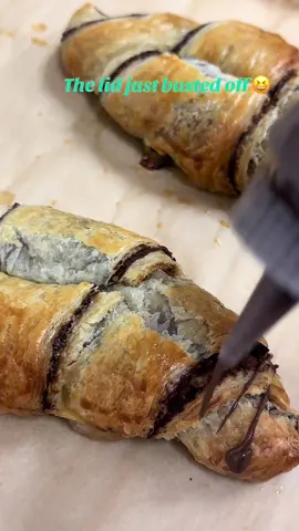 Ooooo 😆 Epic Fail to start but ended nicely #chocolate #chocolatecroissant #epicfail #extrachocolateplease #fyp 