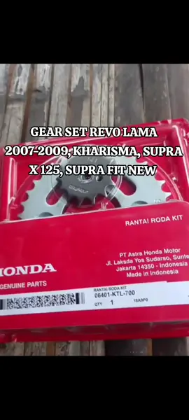 GEAR SET RANTAI REVO LAMA 2007-2009, KHARISMA, SUPRA X 125, SUPRA FIT NEW KTL #gearset #gear #gir 