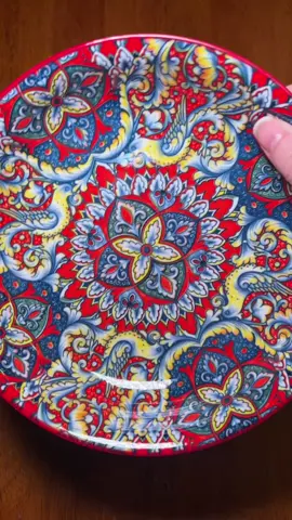 When I say these plates are gorgeous and vibrant and colorful I mean it a perfect gift for someone who loves a pop color in their life #Plates #Dishes #ChristmasGift #cookingtiktok 