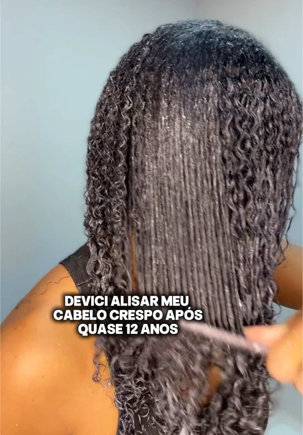 Decidi alisar meu cabelo crespo de vez.  #crespoalisado #transformaçãocapilar #crespaalisada #transformacaodecabelo #crespas 