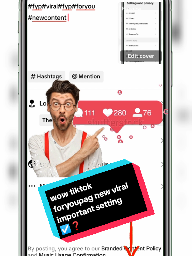 tiktok for you ☑️ new viral important setting on  #fyp #foryou #newcontent #tiktokfirstvideo #foryoupag 
