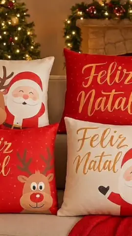 Kit 4 capas almofadas Natalina ✨️ #almofadas #decoraçãodenatal  #tiktokshop #natal 