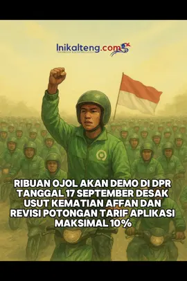 Garda Indonesia, yang mengklaim sebagai asosiasi pengemudi ojek online (ojol), berencana menggelar aksi demonstrasi pada 17 September 2025. Dalam aksi tersebut, mereka akan menyampaikan sejumlah tuntutan, salah satunya mengenai pengusutan kasus kematian Affan Kurniawan, seorang ojol yang meninggal setelah terlindas kendaraan taktis aparat saat unjuk rasa pekan lalu. Ketua Umum Garda Indonesia, Raden Igun Wicaksono, menegaskan bahwa kasus kematian Affan menjadi tuntutan baru yang wajib diperjuangkan. Mereka mendesak agar kasus tersebut diusut secara menyeluruh dan transparan. Aksi ini direncanakan berlangsung di DPR dengan estimasi massa mencapai 5 ribu pengemudi ojol. “Tuntutan terbaru adalah penyelesaian kasus gugurnya Affan Kurniawan hingga tuntas, sekaligus memastikan keluarga almarhum mendapatkan keadilan,” ujar Igun dalam pesan singkat, Rabu (3/9). Menanggapi peristiwa meninggalnya Affan pada Kamis (28/8), Garda Indonesia mengeluarkan pernyataan resmi yang berisi lima poin sikap. Mendesak pembentukan tim gabungan pencari fakta independen untuk mengusut secara tuntas tindakan represif yang mengakibatkan hilangnya nyawa Affan Kurniawan, dengan alasan apapun. Aparat negara seharusnya menjadi pelindung rakyat, bukan justru penyebab jatuhnya korban jiwa. Menuntut transparansi dan akuntabilitas dari Kepolisian Republik Indonesia terkait kronologi lengkap peristiwa yang menewaskan Affan Kurniawan. Meminta penegakan hukum terhadap pihak-pihak yang lalai maupun dengan sengaja melakukan tindakan pelindasan, agar dapat dimintai pertanggungjawaban secara terbuka dan mencegah tragedi serupa terulang kembali. Mengajak solidaritas nasional dari seluruh pengemudi ojek online dan masyarakat sipil untuk terus mengawal kasus ini hingga tuntas, demi keadilan bagi korban. Mendesak pemerintah agar memastikan perlindungan dan jaminan keselamatan bagi para pengemudi ojek online yang setiap hari bekerja di jalan dengan risiko tinggi, termasuk potensi terjebak dalam konflik massa. Igun menambahkan bahwa pihaknya juga akan membawa aspirasi lain, yaitu menuntut pemerintah membuat kebijakan untuk menurunkan potongan tarif aplikasi menjadi 10 persen. Ia menegaskan, aksi akan terus berlanjut hingga tuntutan tersebut dipenuhi. “Sampai tuntutan utama mengenai potongan aplikasi 10 persen dikabulkan, kami akan tetap turun ke jalan tanpa henti. Menteri Perhubungan harus merevisi potongan biaya aplikasi dari 15 persen menjadi 10 persen,” tegas Igun. Baca berita selengkapnya hanya di inikalteng.com